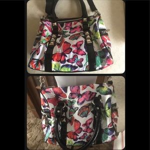 Pristine Vintage Rare Betsey Johnson Butterflies Satchel